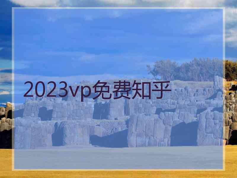 2023vp免费知乎