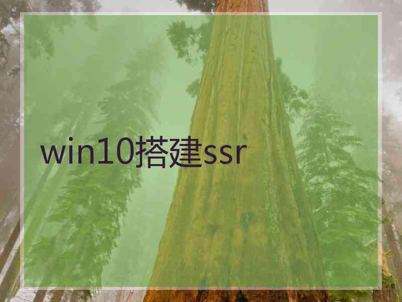 win10搭建ssr