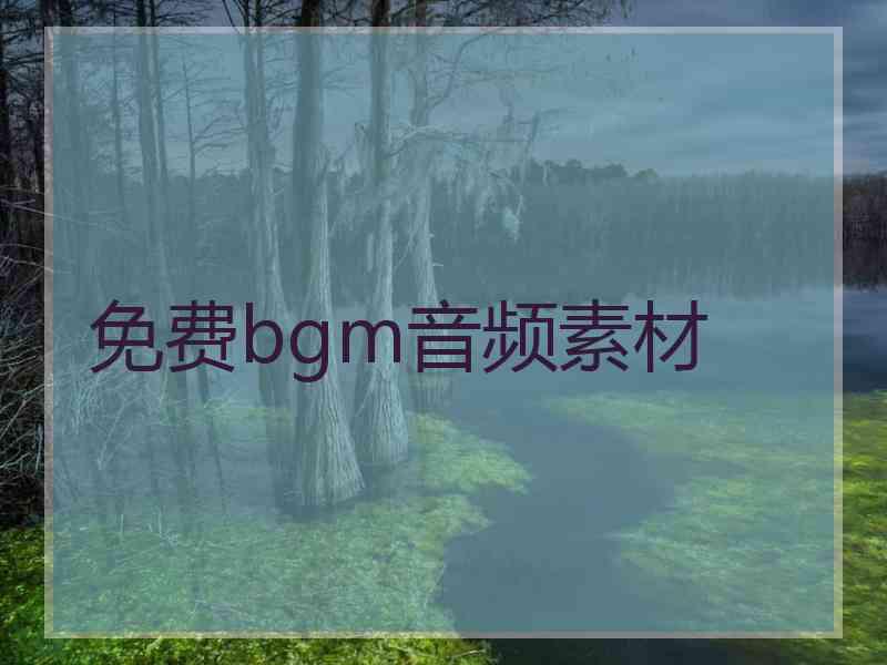 免费bgm音频素材