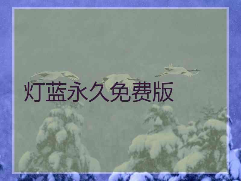 灯蓝永久免费版