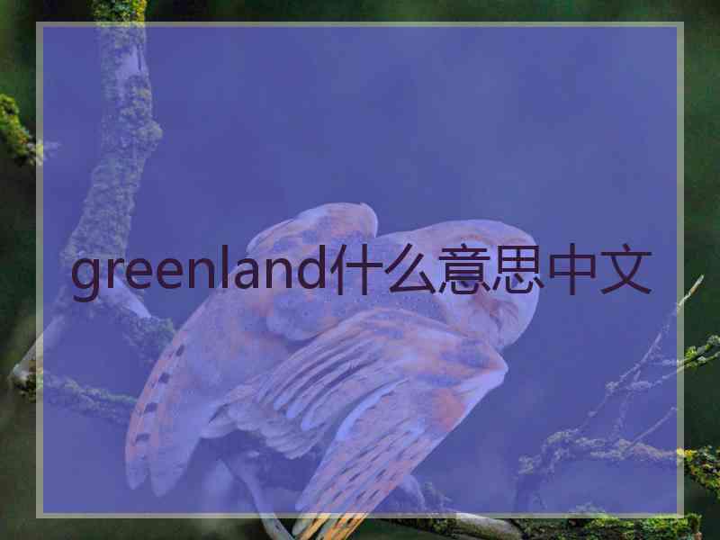 greenland什么意思中文