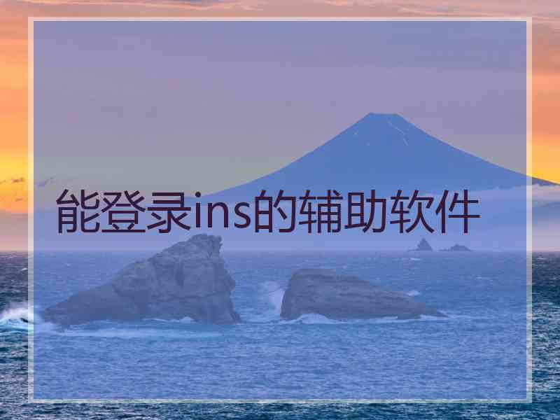 能登录ins的辅助软件