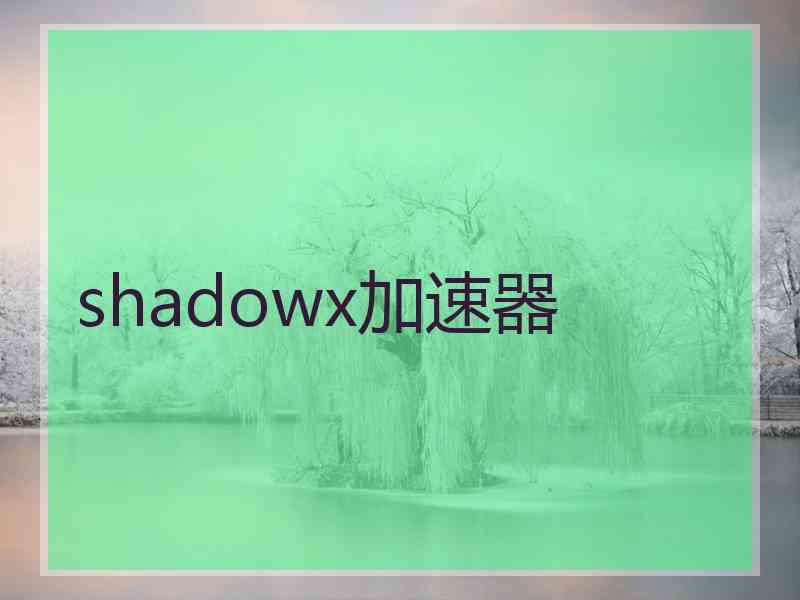 shadowx加速器