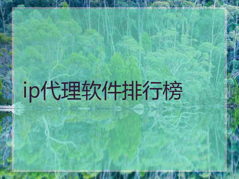 ip代理软件排行榜