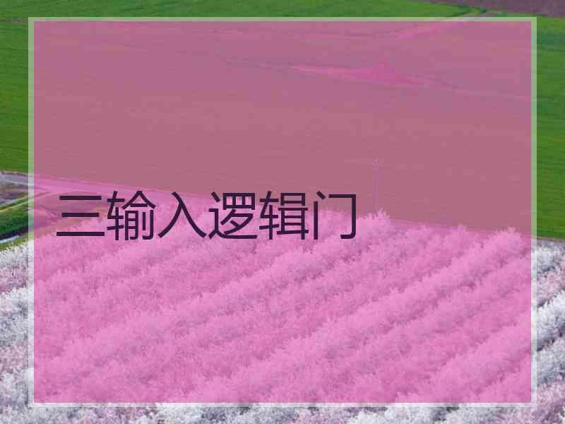 三输入逻辑门