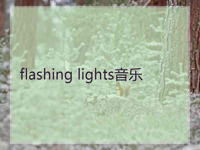 flashing lights音乐