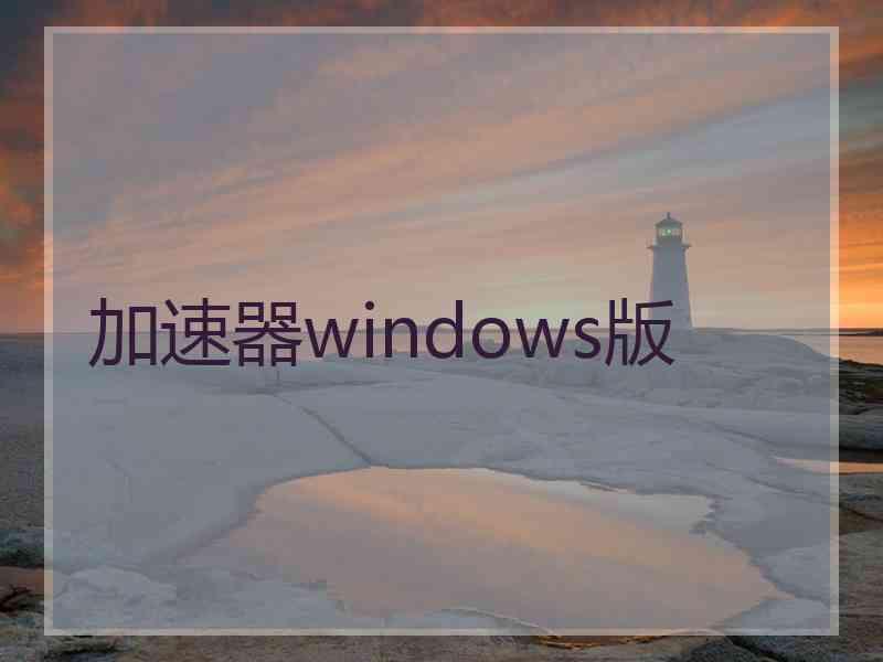 加速器windows版