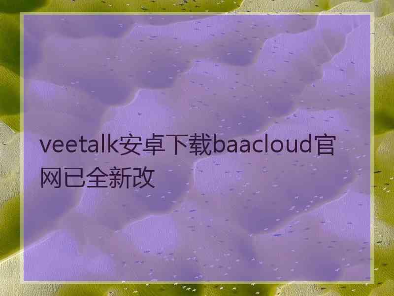 veetalk安卓下载baacloud官网已全新改