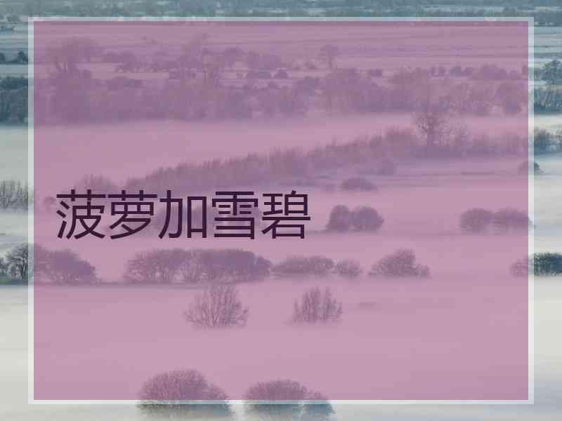 菠萝加雪碧