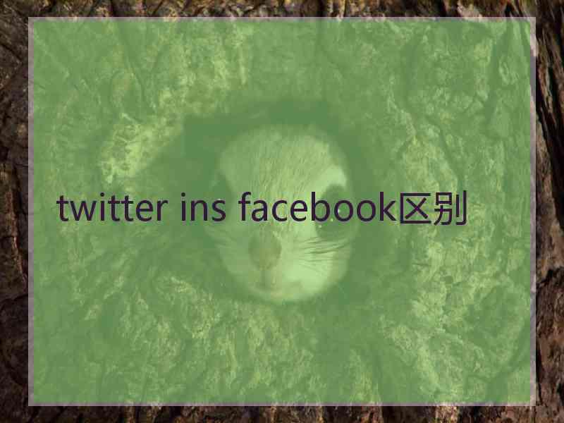 twitter ins facebook区别