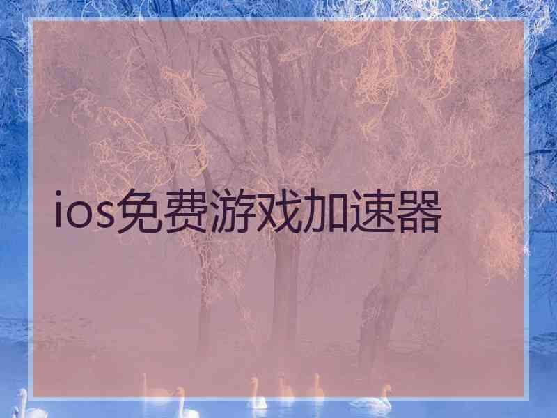 ios免费游戏加速器