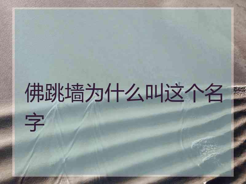 佛跳墙为什么叫这个名字