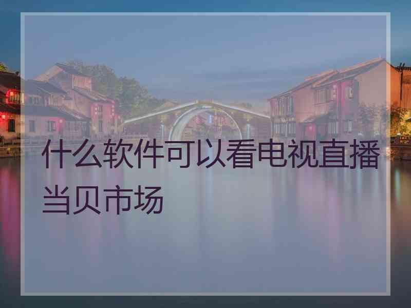 什么软件可以看电视直播当贝市场