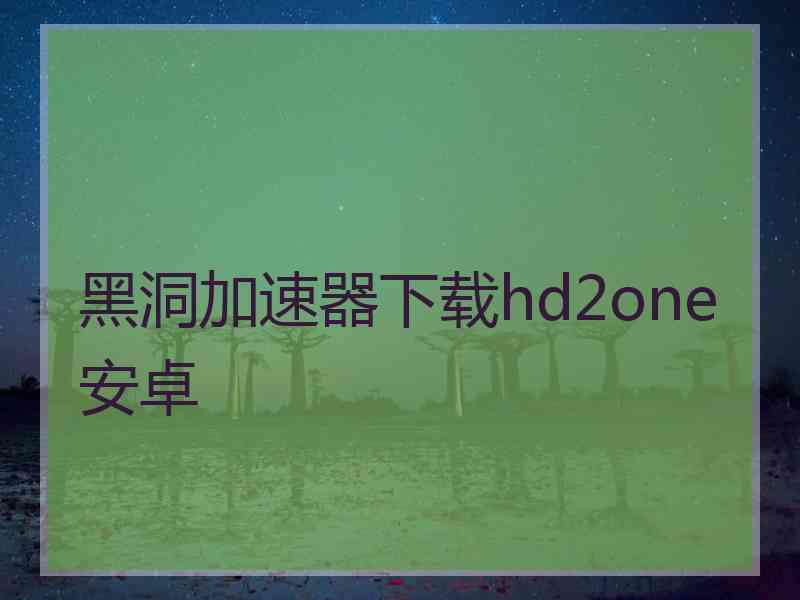 黑洞加速器下载hd2one安卓