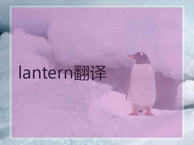 lantern翻译