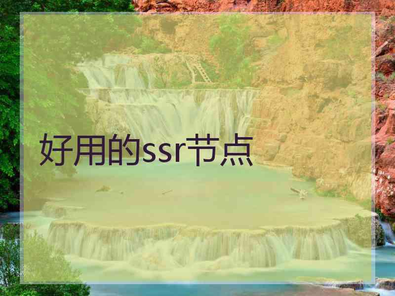 好用的ssr节点