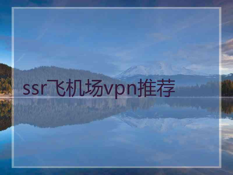 ssr飞机场vpn推荐